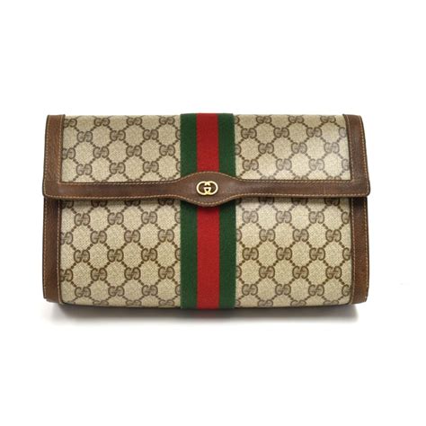 Gucci GG Supreme Canvas Clutch Bag 